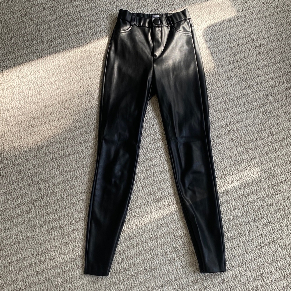 Zara Black Leather Leggings